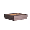 Stylish Brown Storage Box With Orange Cross Strap Design For Daily Use 3d model