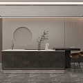 Basement Interior Design With Marble Staircase Indoor Plants Natural Rocks And Greenery