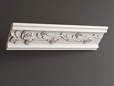 European-style carved ceiling linear 3d model