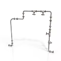 Industrial Piping Equipment With Complex Structure Metal Pipes Valves And Connection Components