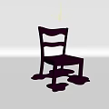 Contemporary Single Chair With Black Finish And Curved Backrest For Modern Home Decor