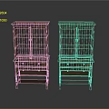 Vintage Wooden Display Cabinets With Glass Doors And Drawers In Different Colors