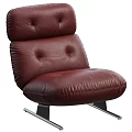 Modern Tufted Upholstered Leisure Lounge Chair In Multiple Colors With Sturdy Metal Base And Footstool