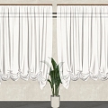 Modern Window Screen Curtain 3d model