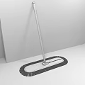 Flat Mop With Washable Pad For Effective Household Tile Floor Cleaning 3d model