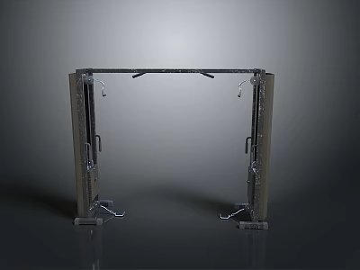 Sturdy Metal Parallel Bars Fitness Training Equipment With Stable Base And Frame 3d model