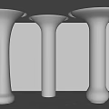 Interior Columns Special-shaped Columns Decorative Columns Package Columns Cylindrical Columns White Paint Columns 3d model