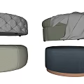 Modern sofa stool sofa pier bed end stool 3d model