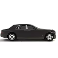 Black Luxury Sedan With Silver Grille Chrome Wheels And Classic Design