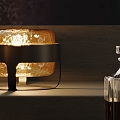 Modern Light Luxury Metal Table Lamp Glass Table Lamp 3d model