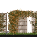 Vines Vines Fence Grille Wall Greening Wall Hedge 3d model