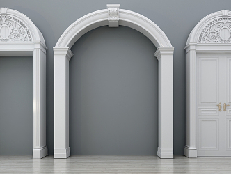 European door arch 3d model