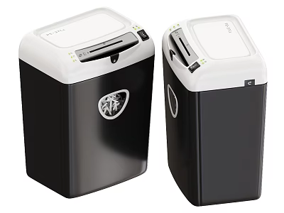 Modern Office Shredders With Black And White Design For Efficient Document Handling 3d model
