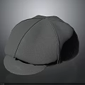 Gray Fabric Flat Cap With Classic Seam Details And Smooth Brim For Casual Wear