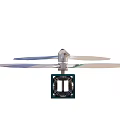 Modern Six Blade Fan Design With Sleek Metal Construction And Aesthetic Appeal