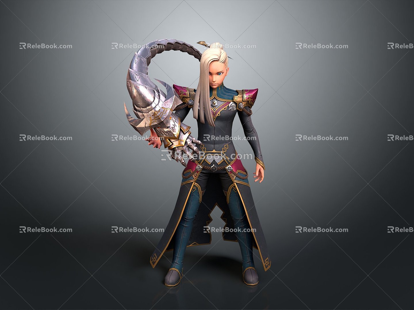 Cosplay Clothing Clothing Online Game Warrior Animation Clothing Animation Clothing 3d model