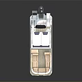 Pontoon Yacht With Slide And Comfortable Seating 3d model