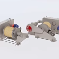Industrial Reel Equipment With Metal Frames Control Knobs And Mechanical Components
