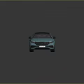 Blue Sedan With Black Roof Modern Design Sleek Lines And Black Wheels