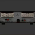 Vintage Electronic Device With Metal Casing Meters Knobs And Indicator Lights 3d model