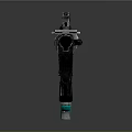 Sleek Modern Teal And Black Rifle With Tactical Design And Metallic Parts