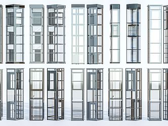 Modern Elevator Sightseeing Elevator Steel Frame Elevator Room Glass Elevator Lift 3d model