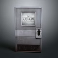 Vintage Metal Manager Office Door With Sign Handle And Panel Design