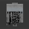 Industrial Equipment Featuring Metal Frame Complex Pipe System Valves And Gauges