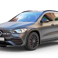Mercedes Dark SUV Rear View With Black Wheels Stylish Taillights And Dark Exterior