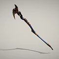 Sickle Long Sickle Game Props Combat Weapons 3d model