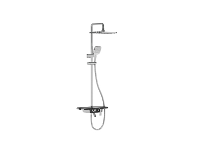 Modern shower with large shower 3d model