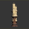 Candlestick Candle Copper Candlestick Classical Candlestick 3d model