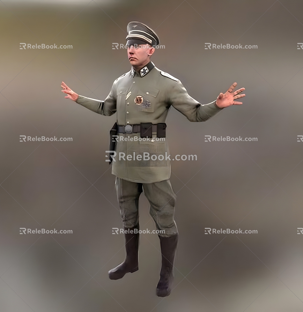 German officers 3d model