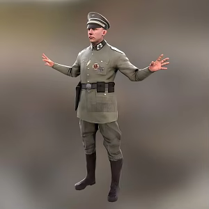 German officers 3d model