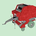 Functional Red Agricultural Utility Vehicle With Loading Arm And White Wheels