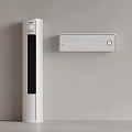 Sleek White Air Conditioner Fan with Modern Standing and Wall Mounted Home Interior Design