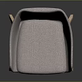 Modern Light Gray Fabric Armchair With Wooden Legs And Minimalist Design