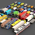Different Types of Vehicles Including Cars Trucks Vans and Colorful Models