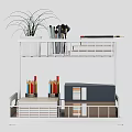 Bathroom Wall Cabinet Double Layer Black Metal Storage With Toiletries Towel Essentials