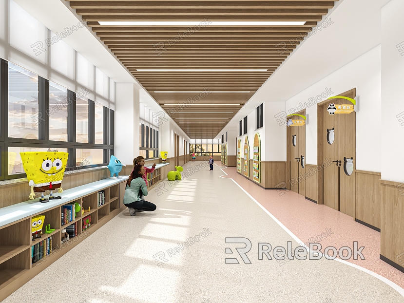 Kindergarten walkway model