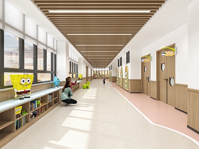 Kindergarten walkway model