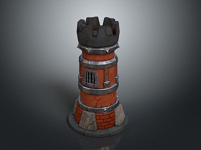 Tower defense sentry tower air defense watchtower observatory tower loft model