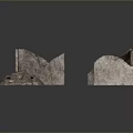 Scenic Mountain Landscape With Natural Rock Formations And Rough Textured Terrain