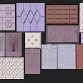 Modern Soft Bag Leather Soft Bag Combination 3d model