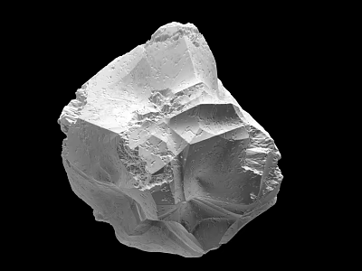 White Rockery Stone With Natural Irregular Shape And Rough Texture For Garden 3d model