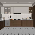 Modern Kitchen Interior Design With Stainless Steel Appliances Wooden Cabinets And White Countertops