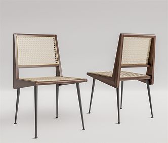 Modern single chair rattan single chair 3d model