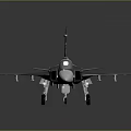 Modern Fighter Jet 3D Model With Streamlined Body And Detailed Cockpit
