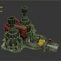 Industrial LOFT Machining Machine Tools Refinery Processing Tools 3d model