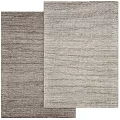 Square Rugs With Light And Dark Brown Striped Texture For Modern Home Decor